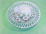 Vintage Reticulated Pierced Porcelain Plate Floral